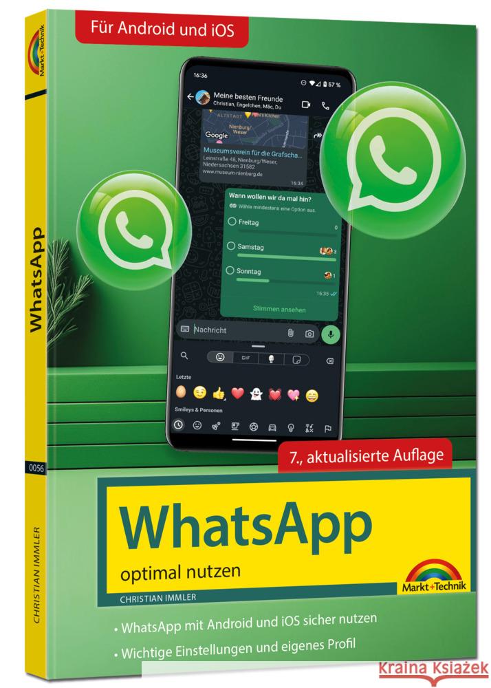 WhatsApp - optimal nutzen - 7. Auflage - neueste Version 2025; auch alle neuen KI-Funktionen erklärt Immler, Christian 9783988100658 Markt + Technik - książka