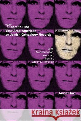 Where to Find Your Arab-American or Jewish Genealogy Records: Also: Mediterranean, Assyrian, Iranian, Greek & Armenian Hart, Anne 9780595373253 ASJA Press - książka