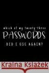 Which Of My Twenty-Three Passwords Did I Use Again?: Password Keeper - Black Three Dogs Publishing 9781081425555 Independently Published