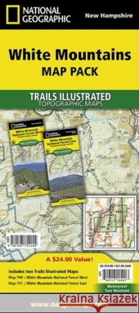 White Mountains National Forest, Map Pack Bundle: Trails Illustrated Other Rec. Areas National Geographic Maps 9781597752244 National Geographic Maps - książka