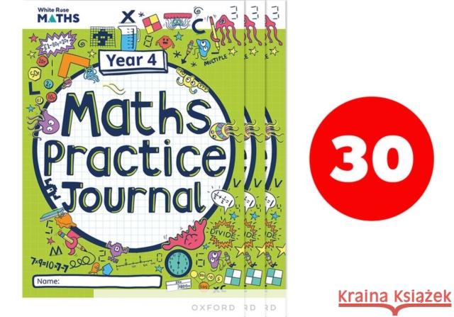 White Rose Maths Practice Journals Year 4 Workbooks: Pack of 30 Connolly 9781382044684 Oxford University Press - książka
