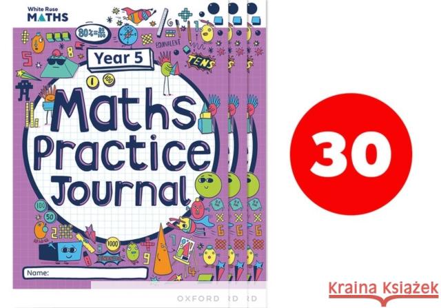 White Rose Maths Practice Journals Year 5 Workbooks: Pack of 30 Hamilton 9781382044691 Oxford University Press - książka