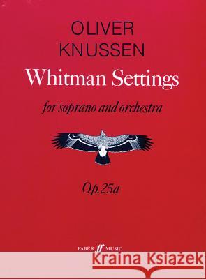 Whitman Settings: Score  9780571514106 Faber Music Ltd - książka