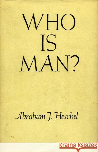 Who Is Man?  9780804702652 Stanford University Press - książka