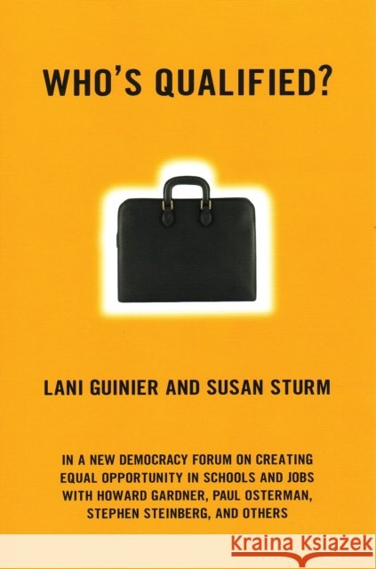 Who's Qualified? Lani Guinier Susan Sturm 9780807043356 Beacon Press - książka