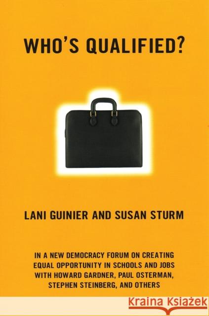 Who's Qualified? Lani Guinier Susan Sturm 9780807043356 Beacon Press - książka