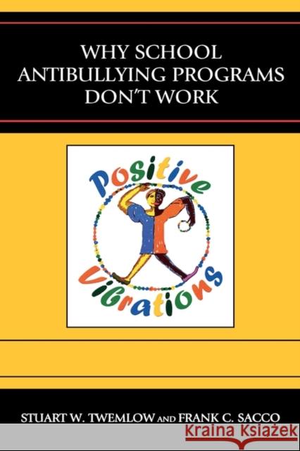 Why School Antibullying Programs Don't Work Twemlow, Stuart W. 9780765704757 Jason Aronson - książka