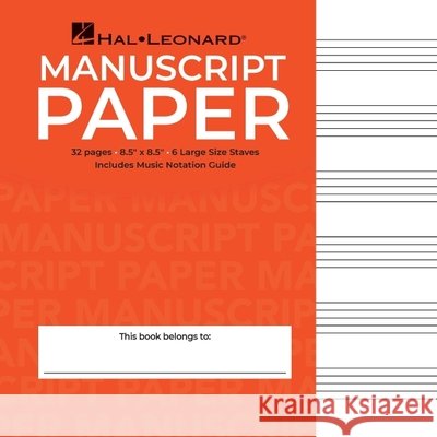 Wide Staff Manuscript Paper (Red Cover) Hal Leonard Publishing Corporation 9780634096365 Hal Leonard Publishing Corporation - książka