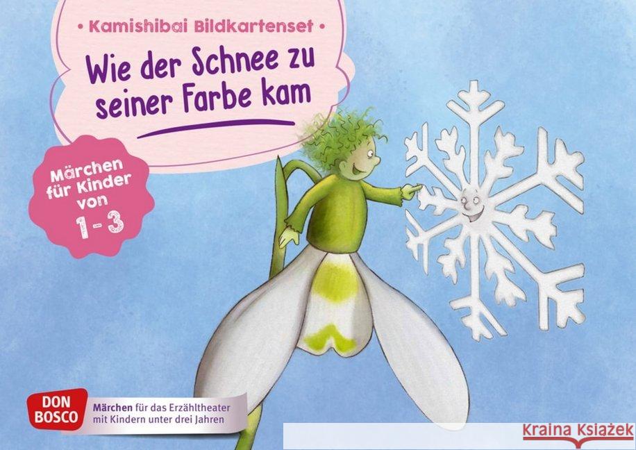 Wie der Schnee zu seiner Farbe kam. Kamishibai Bildkartenset : Märchen für Kinder von 1-3  4260179515958 Don Bosco Medien - książka