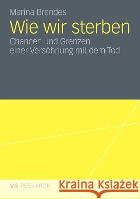 Wie Wir Sterben: Chancen Und Grenzen Einer Versöhnung Mit Dem Tod Brandes, Marina 9783531178868 VS Verlag - książka