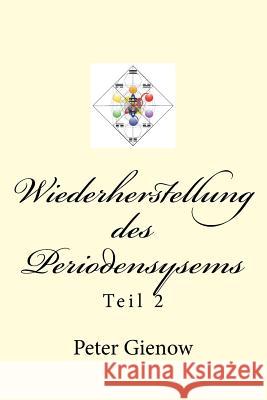 Wiederherstellung des Periodensysems Gienow, Peter 9781545145241 Createspace Independent Publishing Platform - książka