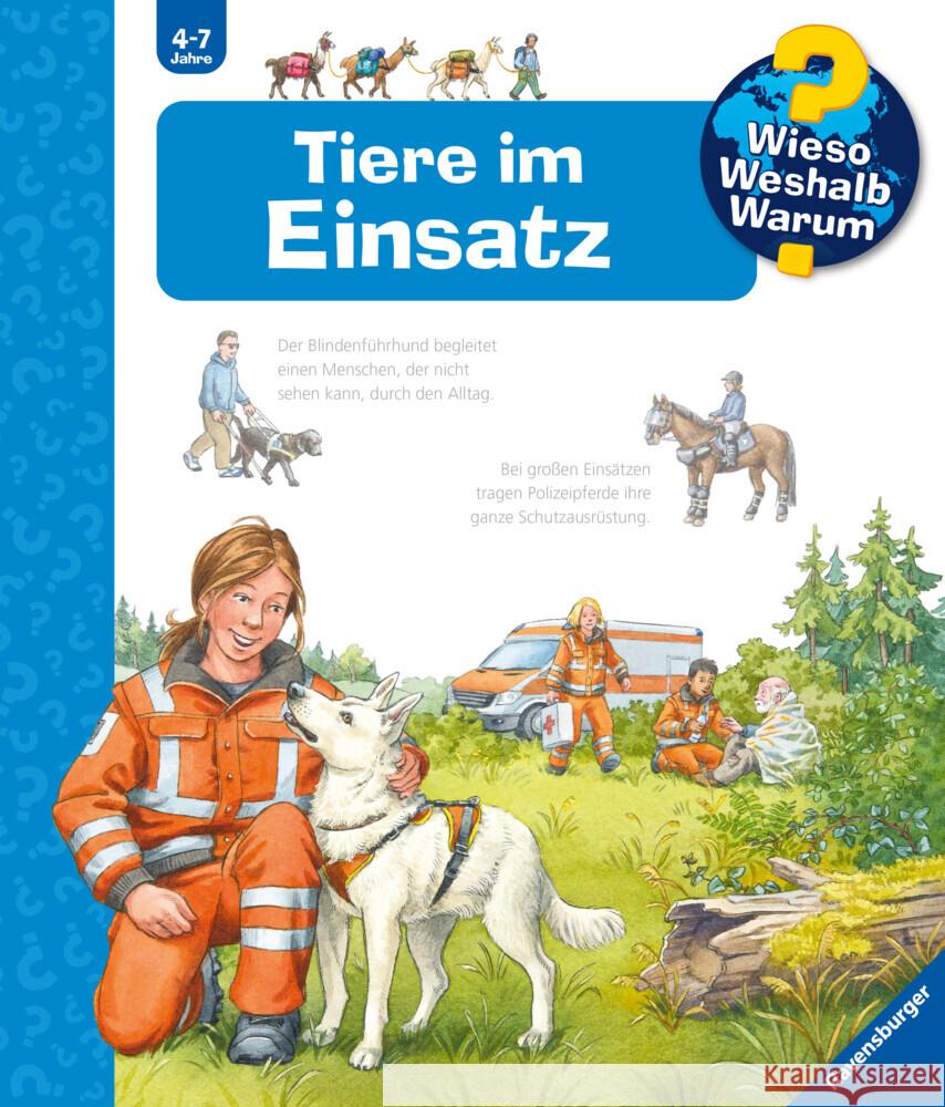 Wieso? Weshalb? Warum?, Band 16: Tiere im Einsatz Erne, Andrea 9783473600076 Ravensburger Verlag - książka