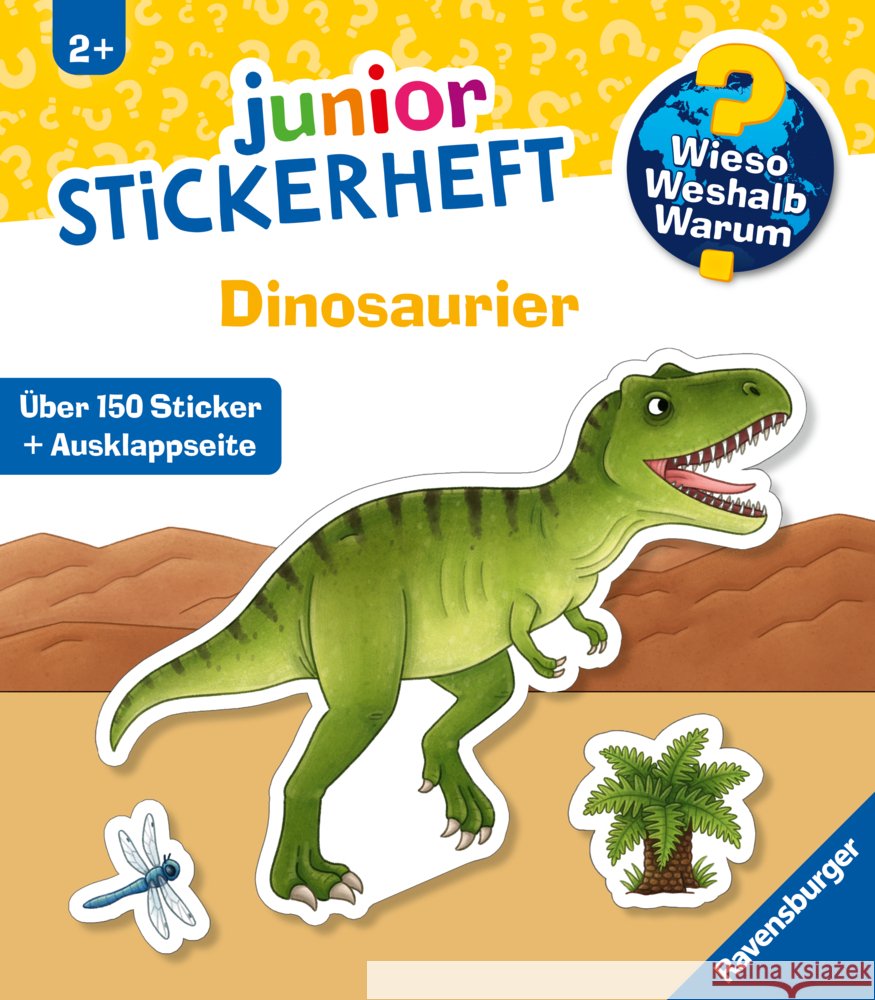 Wieso? Weshalb? Warum? junior Stickerheft - Dinosaurier  9783473601066 Ravensburger Verlag - książka
