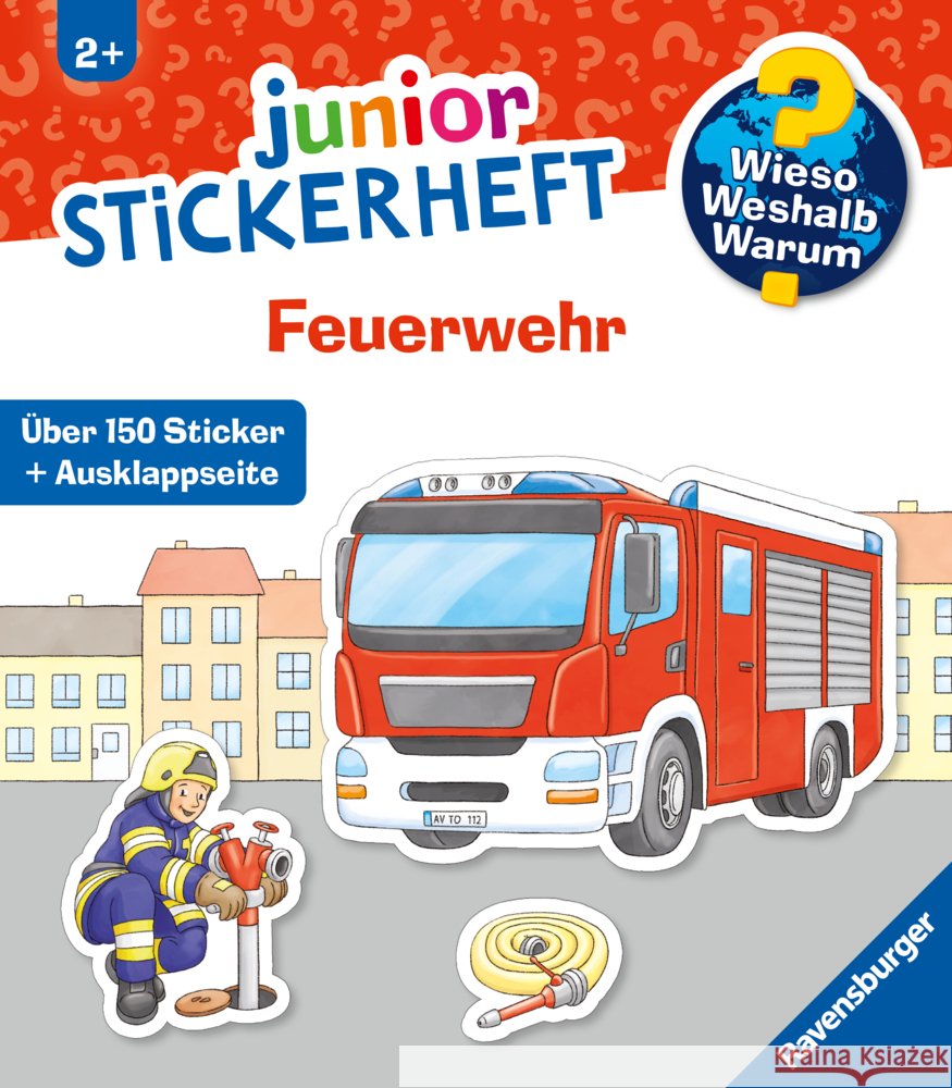 Wieso? Weshalb? Warum? junior Stickerheft - Feuerwehr  9783473601059 Ravensburger Verlag - książka
