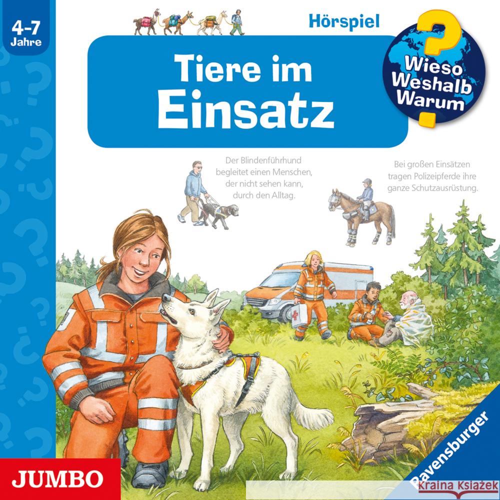 Wieso? Weshalb? Warum? Tiere im Einsatz, Audio-CD Erne, Andrea 9783833743504 Jumbo Neue Medien - książka