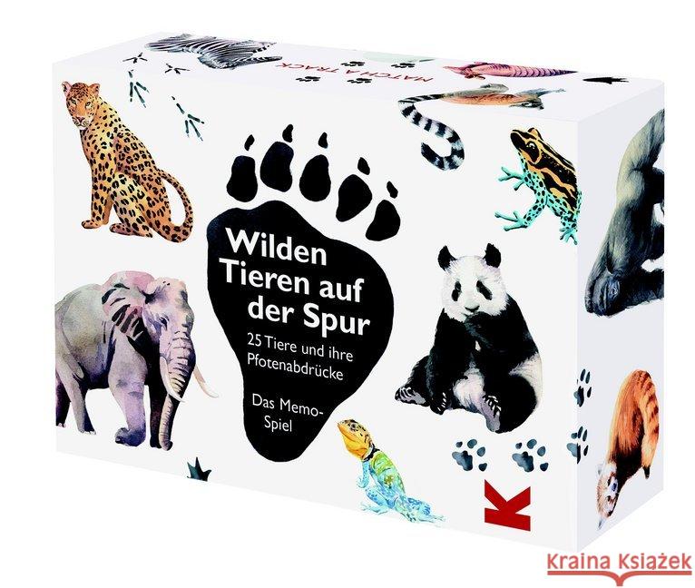 Wilden Tieren auf der Spur (Kinderspiel) : 25 Tiere und ihre Pfotenabdrücke. Das Memo-Spiel George, Marcel 9783962440114 Laurence King Verlag GmbH - książka