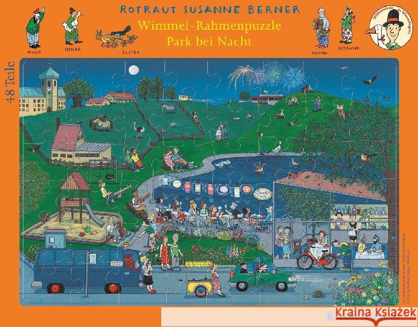 Wimmel-Rahmenpuzzle Park bei Nacht (Kinderpuzzle) Berner, Rotraut Susanne 4250915934501 Gerstenberg Verlag - książka