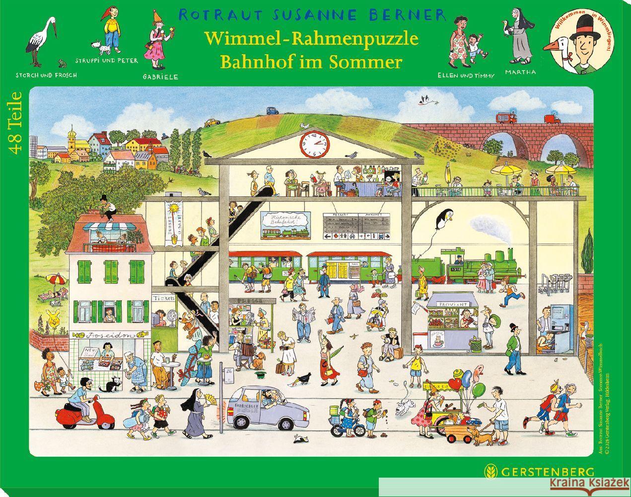 Wimmel-Rahmenpuzzle Sommer Motiv Bahnhof Berner, Rotraut Susanne 4250915936574 Gerstenberg Verlag - książka