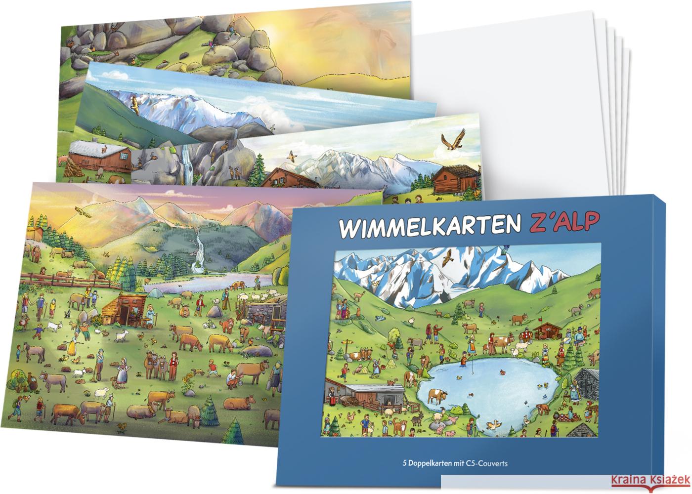 Wimmelkarten z'Alp Geser, Celine 9783038185277 Weber Verlag Thun - książka