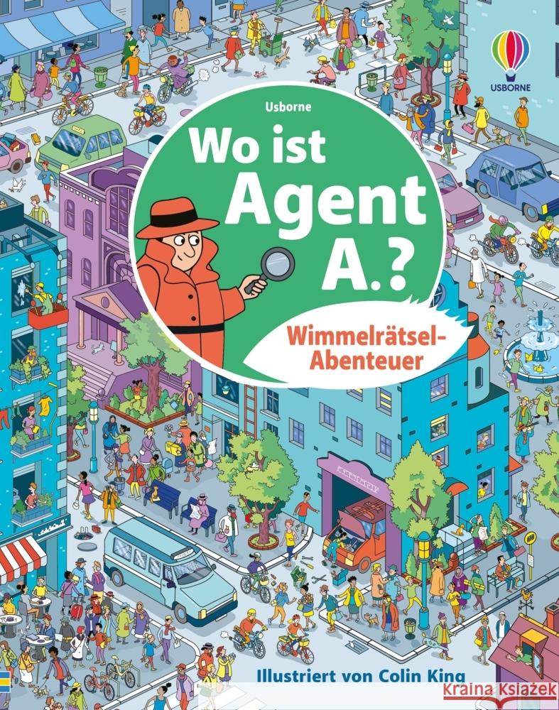 Wimmelrätsel-Abenteuer: Wo ist Agent A.? Frith, Alex, Cowan, Laura 9781035704705 Usborne Verlag - książka