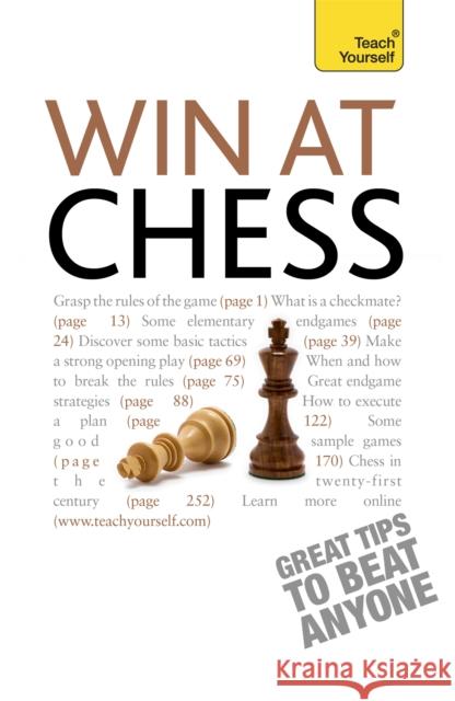 Win At Chess: Teach Yourself William Hartson 9781444103076 John Murray Press - książka