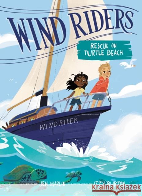 Wind Riders #1: Rescue on Turtle Beach Jen Marlin Izzy Burton 9780063029248 HarperCollins - książka