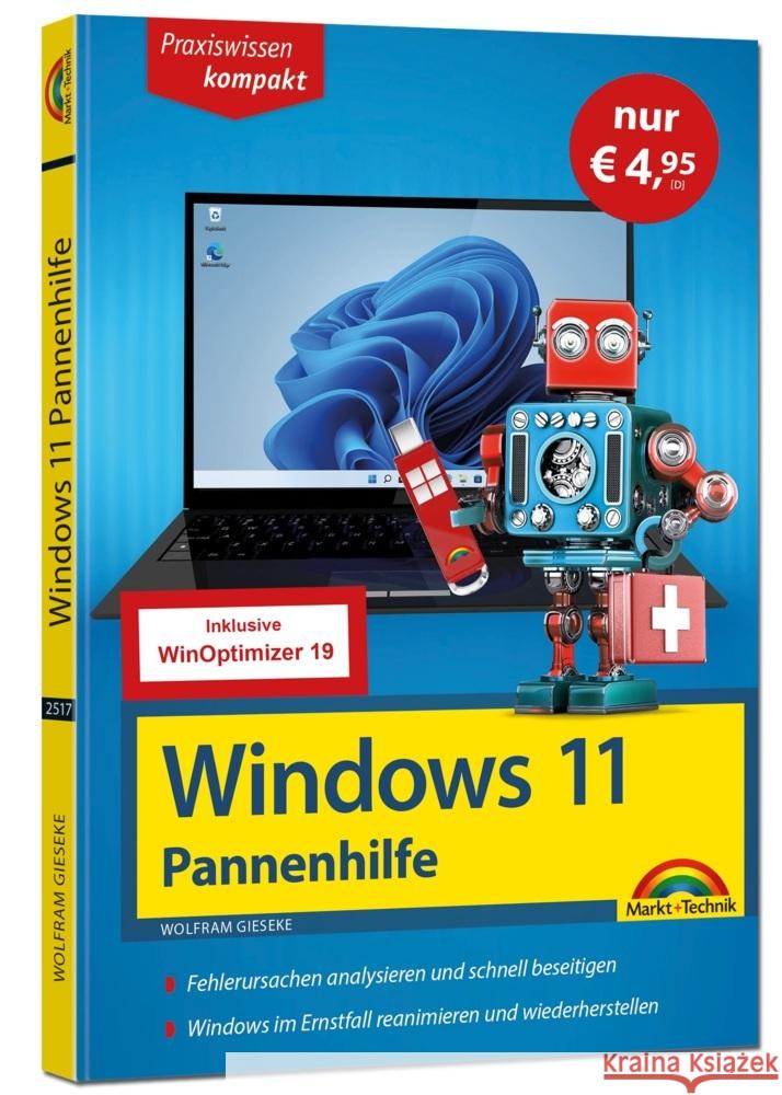 Windows 11 Pannenhilfe - Sonderausgabe inkl. WinOptimizer 19 Software - Gieseke, Wolfram 9783988100191 Markt + Technik - książka