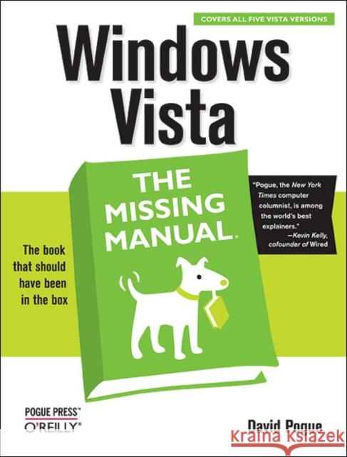 Windows Vista: The Missing Manual Pogue, David 9780596528270  - książka