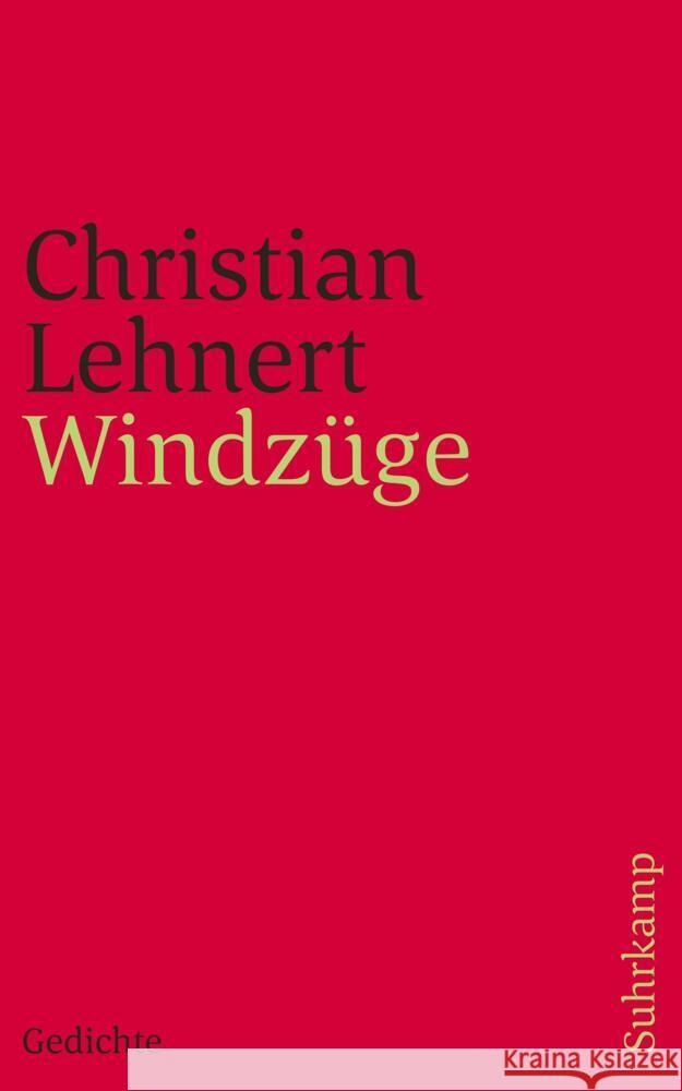 Windzüge Lehnert, Christian 9783518243558 Suhrkamp - książka