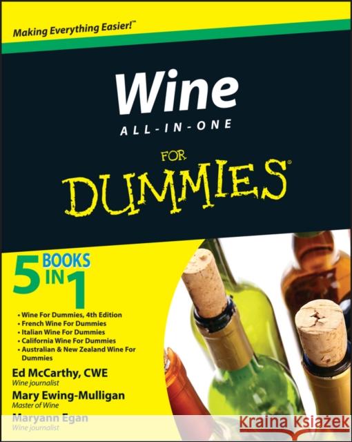 Wine All-in-One For Dummies Maryann Egan 9780470476260 John Wiley & Sons Inc - książka