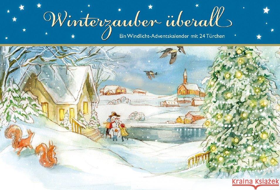 Winterzauber überall : Ein Windlicht-Adventskalender mit 24 Türchen  9783780613400 Kaufmann - książka