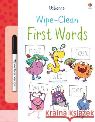 Wipe-Clean First Words Jessica Greenwell 9781409551508 Usborne Publishing Ltd - książka