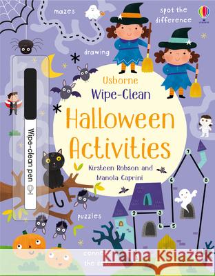 Wipe-Clean Halloween Activities: A Halloween Book for Children Kirsteen Robson 9781474981187 Usborne Publishing Ltd - książka