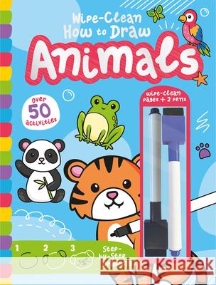 Wipe-Clean How to Draw Animals Jenny Copper Bethany Walker 9781801059190 Imagine That - książka