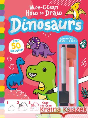 Wipe-Clean How to Draw Dinosaurs Jenny Copper Bethany Carr 9781801058117 Imagine That - książka