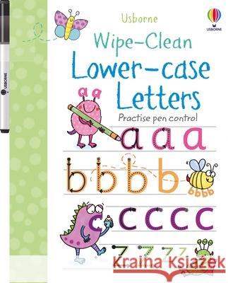 Wipe-clean Lower-case Letters Jessica Greenwell 9781409582618 Usborne Publishing Ltd - książka