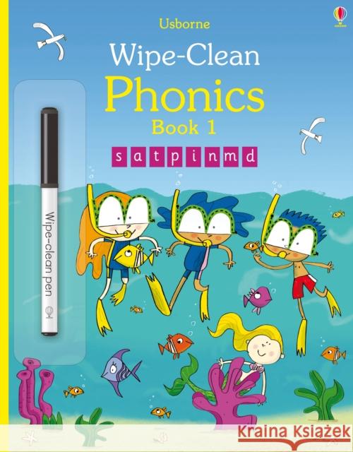 Wipe-clean Phonics book 1 Mairi Mackinnon 9781409597759 USBORNE PUBLISHING - książka