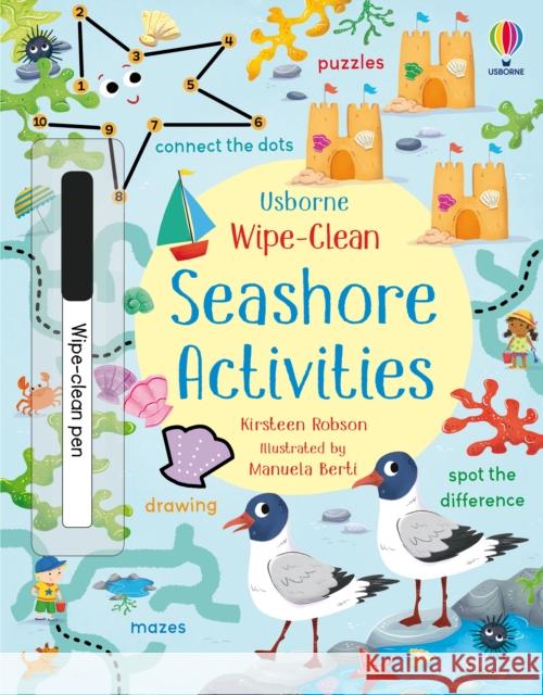 Wipe-Clean Seashore Activities KIRSTEEN ROBSON 9781474995665 Usborne Publishing Ltd - książka