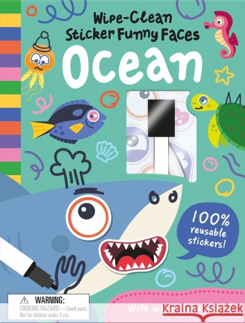 Wipe-Clean Sticker Funny Faces Ocean Rob Abbott Gareth Williams 9781835550380 Gemini Books Group Ltd - książka