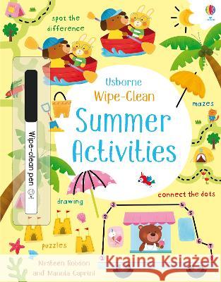 Wipe-Clean Summer Activities Kirsteen Robson Manola Caprini 9781805074946 Usborne Books - książka