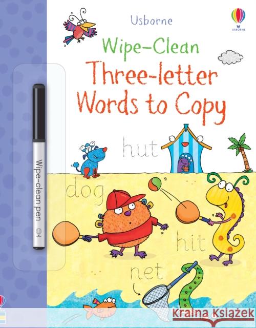 Wipe-Clean Three-Letter Words to Copy Jane Bingham 9781474968393 Usborne Publishing Ltd - książka