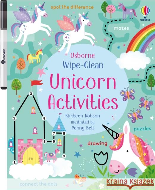 Wipe-Clean Unicorn Activities Kirsteen Robson 9781474995641 Usborne Publishing Ltd - książka