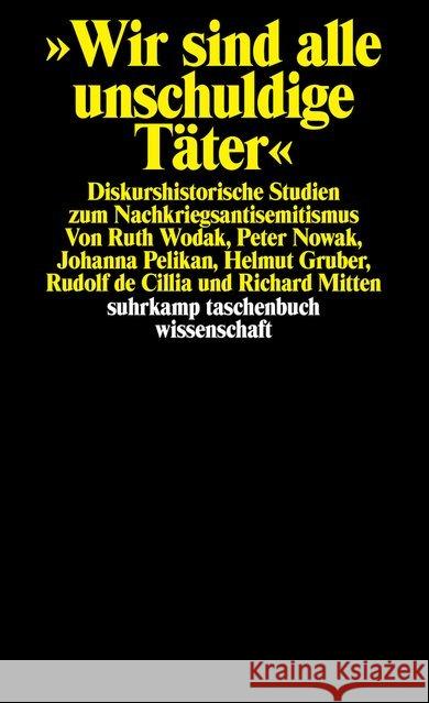 Wir sind alle unschuldige Täter  9783518284810 Suhrkamp - książka