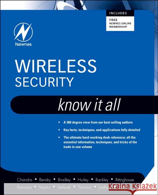 Wireless Security: Know It All Praphul Chandra 9781856175296 Newnes - książka