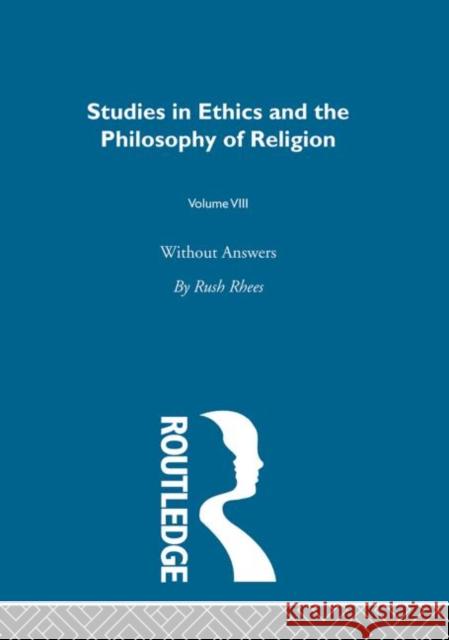 Without Answers Vol 8 Rush Rhees 9780415318488 Routledge - książka