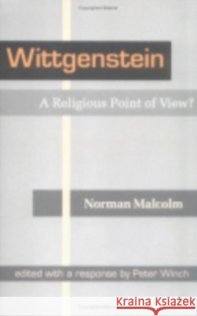 Wittgenstein Norman Malcolm 9780801429781 Cornell University Press - książka