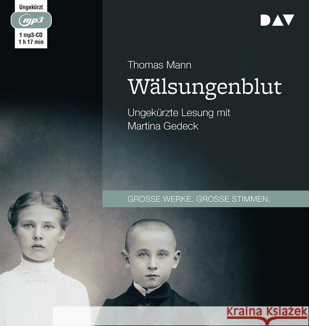 Wälsungenblut, 1 MP3-CD : Ungekürzte Lesung mit Martina Gedeck (1 mp3-CD), Lesung Mann, Thomas 9783742402165 Der Audio Verlag, DAV - książka