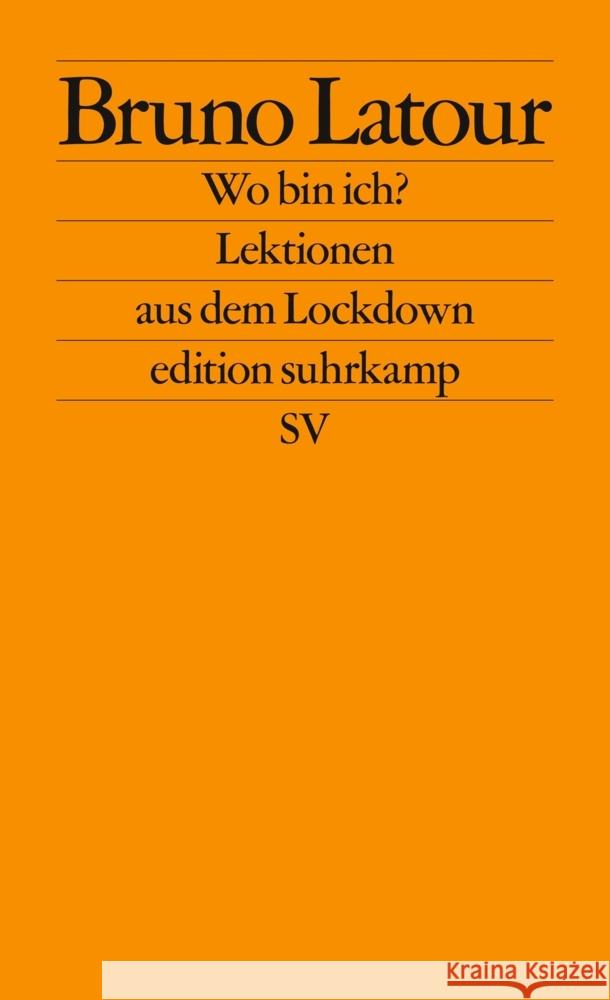 Wo bin ich? Latour, Bruno 9783518127711 Suhrkamp - książka