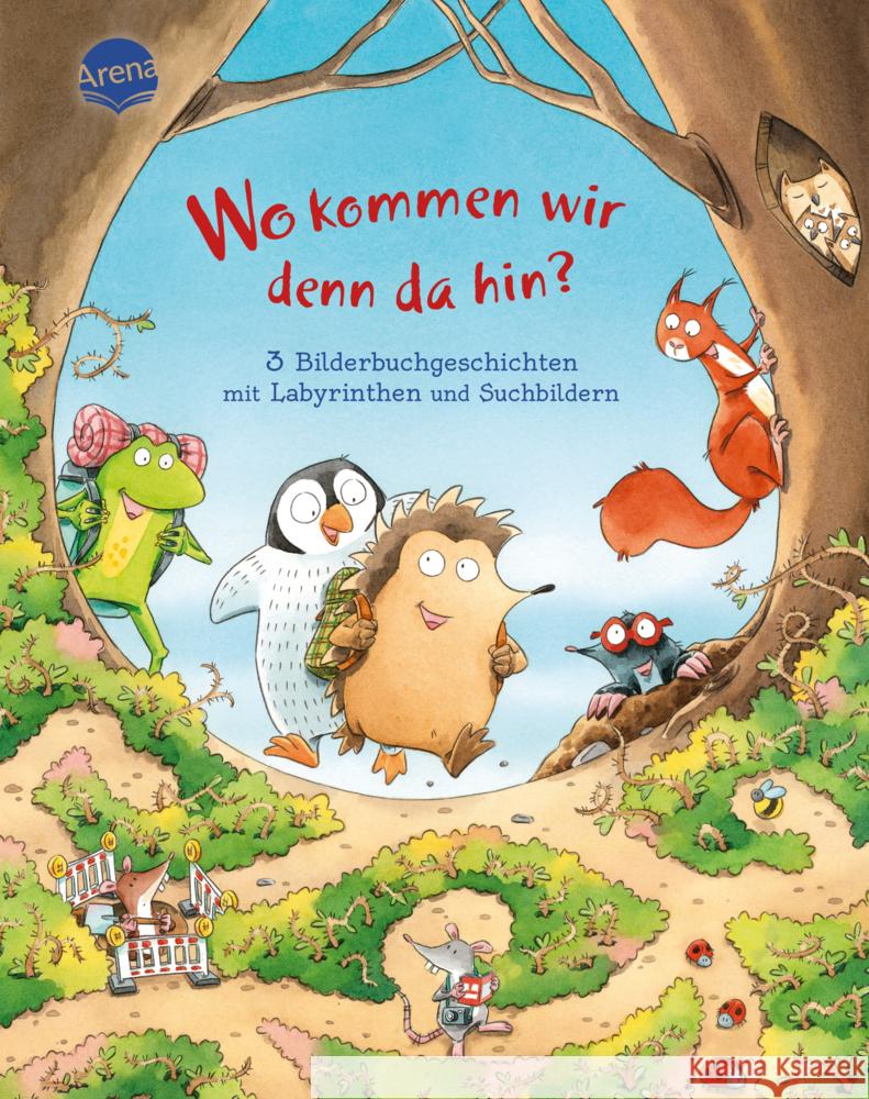 Wo kommen wir denn da hin? 3 Bilderbuchgeschichten mit Labyrinthen und Suchbildern Hennig, Dirk, Mont, Annelie, Rieckhoff, Sibylle 9783401715520 Arena - książka