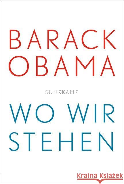 Wo wir stehen Obama, Barack 9783518469941 Suhrkamp - książka